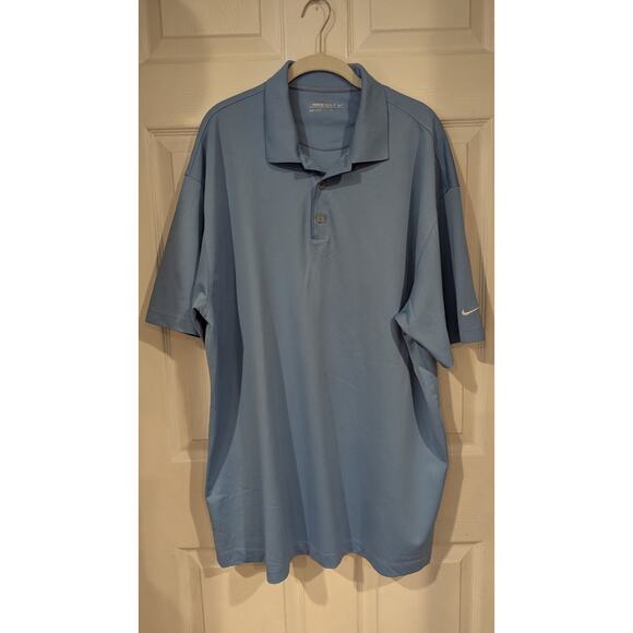 Nike Golf Dri-FIT XXL Polo Shirt Mens Blue Short Sleeve - Picture 4 of 5